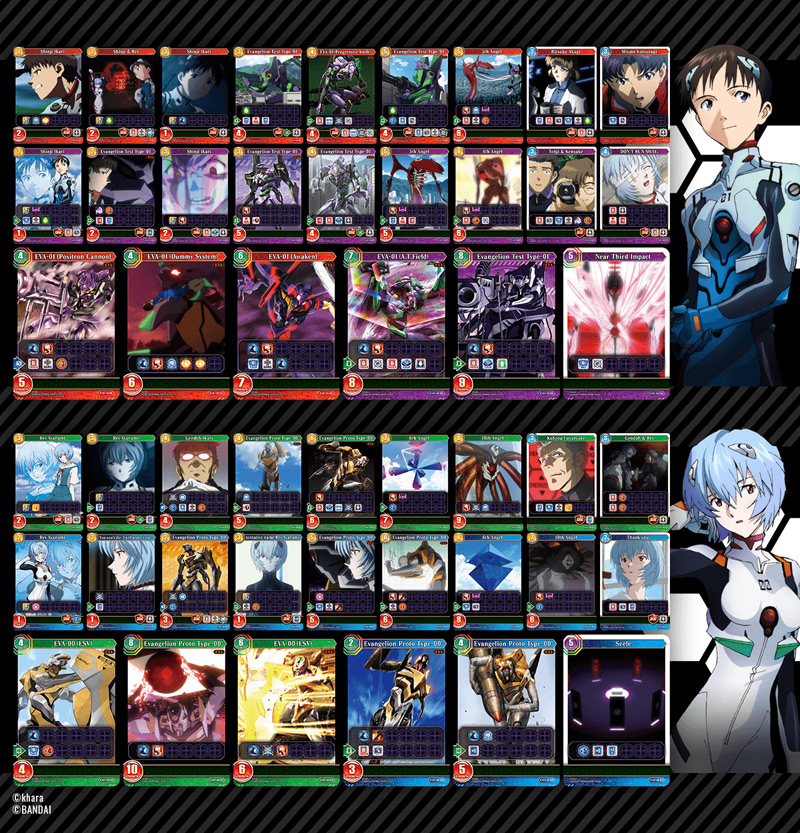 CHRONO CLASH SYSTEM EVANGELION CARD GAME、日本発売。２～４人で